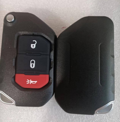 433Mhz 2 + 1 κουμπί FCC OHT1130261 4A Chip Keyless Flip Key για το Jeep Wrangler